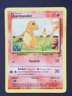 Pokemon CHARMANDER Base Set 2 69/130 - LP-MP - Image 1