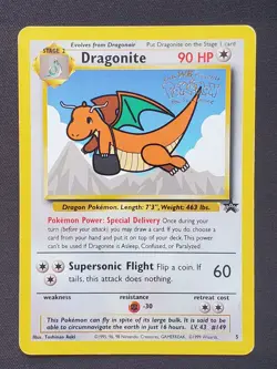 Pokemon Dragonite BLACK STAR 5 - WOTC PROMO - POKEMON THE FIRST MOVIE 1999 - MP - Image 1