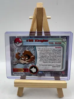 Kingler #99 Topps TV Animation Edition Blue Logo Non Holo Pokemon Card - LP - Image 2