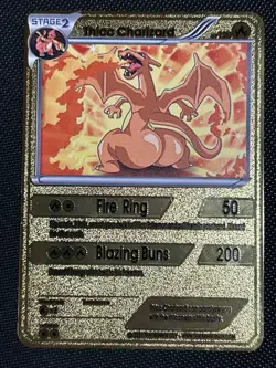 Thicc Charizard HP120 Metal Pokemon Card-Collectible Gift Display - Image 2