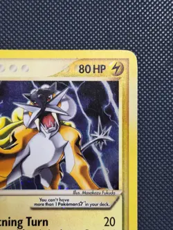 Pokemon Raikou Gold Star EX Unseen Forces Ultra Rare Holo Card #114 - Image 3