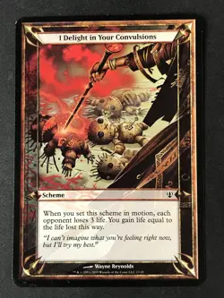 MTG Archenemy #17 I Delight in Your Convulsions Scheme (Oversize Card) 3.5x5" MP - Image 1