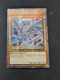 Yu-Gi-Oh! TCG Blue-Eyes White Dragon Quarter Century Secret Rare Card RA04-EN108 - Image 1