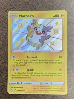 Morpeko SV044/SV122 Shining Fates Rare Shiny Holo Pokemon Card - Image 1
