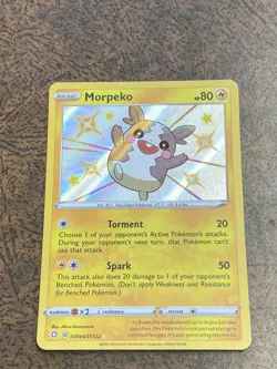 Morpeko SV044/SV122 Shining Fates Rare Shiny Holo Pokemon Card - Image 2