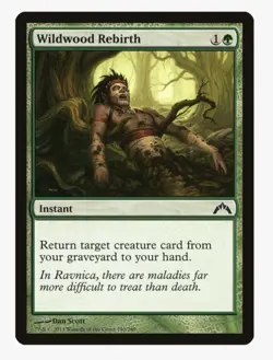 Wildwood Rebirth #140 Gatecrash Magic Card With Protective Sleeve - Image 1