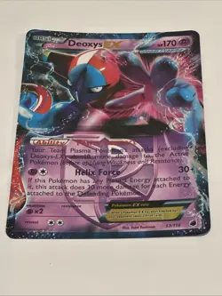 2013 Pokemon Deoxys EX Holographic Holo Jumbo Team Plasma Card #53/116 - Image 1