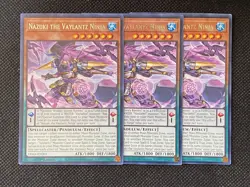 3x YuGiOh! - Nazuki the Vaylantz Ninja TAMA-EN003 Rare 1st Edition Near Mint - Image 1