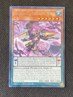 3x YuGiOh! - Nazuki the Vaylantz Ninja TAMA-EN003 Rare 1st Edition Near Mint - Image 2