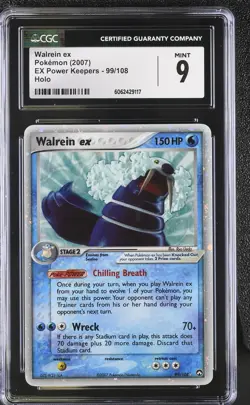 CGC 9 MINT Walrein ex 2007 EX Power Keepers 99/108 Holo Pokemon Card psa - Image 1
