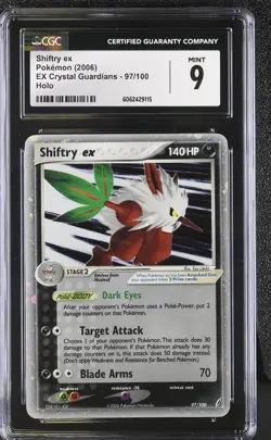 CGC 9 MINT Shiftry ex 2006 EX Crystal Guardians 97/100 Holo Pokemon Card psa - Image 1