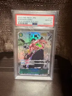 PSA 10 One Piece Card Roronoa ZORO 2023 OP06-Manga ALT.Rare #118 JPN - Image 1