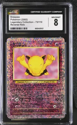 CGC 8 Drowzee 2002 Legendary Collection 73/110 Reverse Holo Pokemon Card psa - Image 1