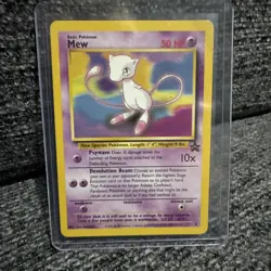 2000 Mew #8 Black Star Promo Regular Pokemon League Card Very Good - Image 1