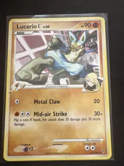 Pokemon Card Lucario C 31/147 Regular Rare Platinum Supreme Victors NM - Image 1