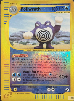 Poliwrath 024/165 Expedition Base Set Reverse Holo Rare Pokemon Card - Image 1