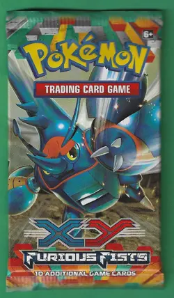 Pokemon "Furious Fists" 10-Card Sealed Booster Pack (Heracross) X1 - Image 1
