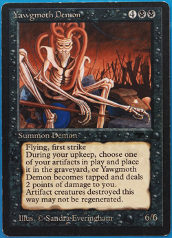 Yawgmoth Demon Antiquities PLD Black Rare MAGIC MTG CARD (ID# 501038) ABUGames - Image 1