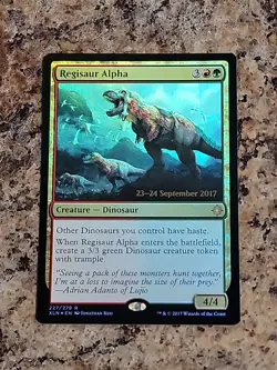 MTG FOIL Regisaur Alpha - Ixalan #227 Prerelease Promo NM Unplayed Commander - Image 2