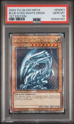 YUGIOH PSA 10 Blue-Eyes White Dragon MP24-EN001 QCR 1st Edition *8160 - Image 1