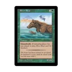 WOTC MtG Portal 2nd Age River Bear (U) EX - Image 1