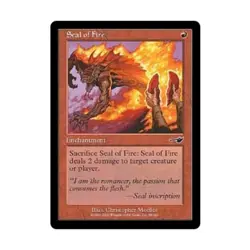 WOTC MtG Nemesis Seal of Fire (C) (Foil) EX - Image 1
