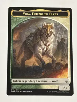 MTG War of the Spark Voja, Friend to Elves Token 017/019 NM - Image 1