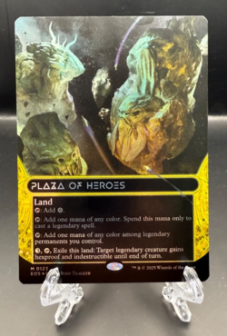 MTG: Plaza of Heroes (Borderless) (Galaxy FOIL) #123 Edge of Eternities - Mythic - Image 1