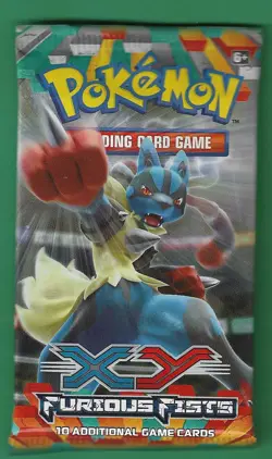 Pokemon "Furious Fists" 10-Card Sealed Booster Pack (Mega Lucario) X1 - Image 1