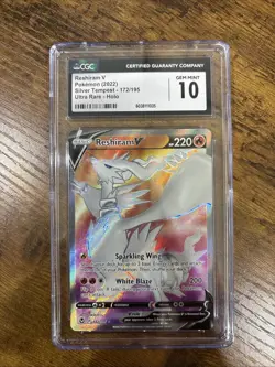 2022 Pokemon Silver Tempest Reshiram V 172/195 UR Holo CGC 10 - Image 1