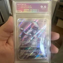 DGA 9 2017 Pokemon Mewtwo GX Full Art Shining Legends 72/73 Mint - Image 1