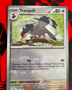 Tranquill 072/086 Master Ball White Flare Pokemon TCG English 10.5 Black Bolt - Image 2
