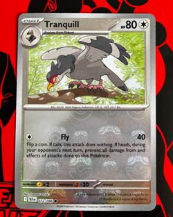 Tranquill 072/086 Master Ball White Flare Pokemon TCG English 10.5 Black Bolt - Image 3