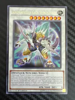 Yugioh Dinowrestler Giga Spinosavate DANE-EN034 Rare 1st Edition VLP - Image 1
