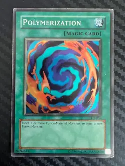 Yugioh Polymerization LOB-059 Super Rare Original Print DMG - Image 1