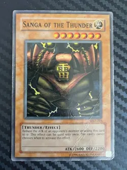 Yugioh Sanga Of The Thunder MRD-025 Super Rare Original Print DMG - Image 1