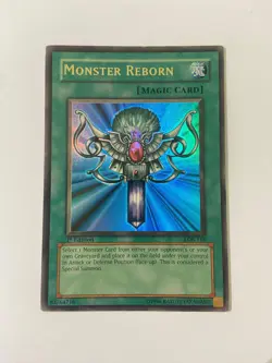 Yugioh Monster Reborn LOB-118 Ultra Rare 1st Edition - MP - OG PRINT ENGLISH - Image 1