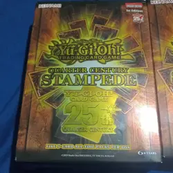 x2 2025 Yugioh Quarter Century Stampede 1st Edition Mini Box 1 damaged - Image 2