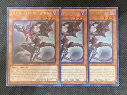3x YuGiOh! - Lilith Lady of Lament TAMA-EN049 Rare 1st Edition Near Mint - Image 1