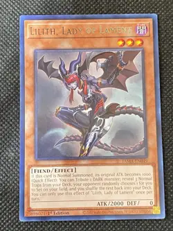3x YuGiOh! - Lilith Lady of Lament TAMA-EN049 Rare 1st Edition Near Mint - Image 2