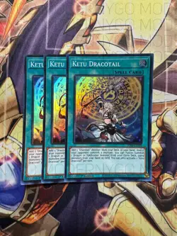 3x Ketu Dracotail JUSH-EN008 Super Rare 1st Ed Near Mint YUGIOH - Image 1