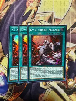 3x K9-X Forced Release JUSH-EN039 Super Rare 1st Ed Near Mint YUGIOH - Image 1
