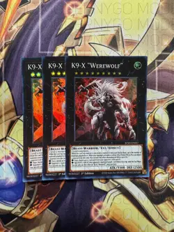 3x K9-X "Werewolf" JUSH-EN037 Super Rare 1st Ed Near Mint YUGIOH - Image 1
