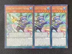 3x YuGiOh! - Saion the Vaylantz Archer TAMA-EN002 Rare 1st Edition Near Mint - Image 1