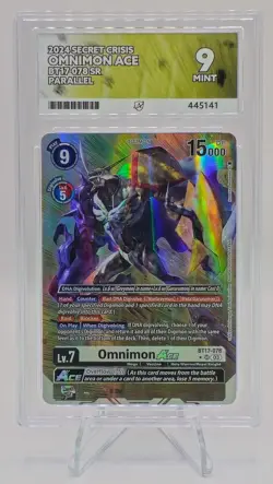 Omnimon ACE - BT17-078 SR Parallel - ACE Grade 9 MINT - Digimon Card Game - Image 1