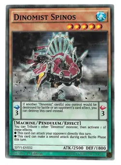Dinomist Spinos SHVI EN032 - YuGiOh Card - Common - 1ST EDITION - Image 1