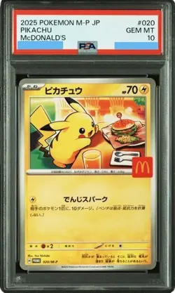 PSA 10 Pokemon Card Pikachu 020/M-P McDonald's Promo 2025 Japanese - Image 2