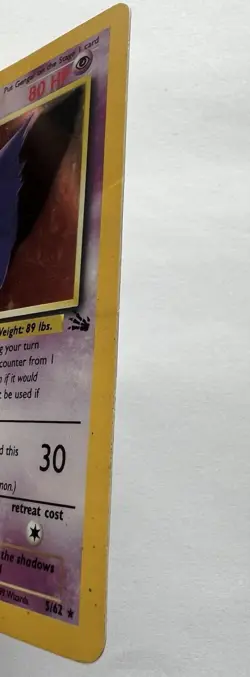 Gengar Holo Rare - Fossil Set 5/62 - WOTC 1999 Pokemon Card - Moderately Played - Image 4