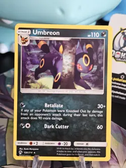 Umbreon - 120/214 - Pokemon Lost Thunder Sun & Moon Non-Holo Rare Card LP - Image 1