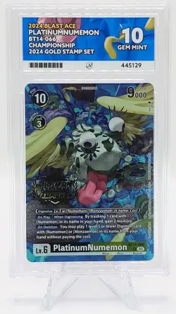 PlatinumNumemon - BT14-066 Championship Stamp - ACE Grade 10 - Digimon Card Game - Image 1